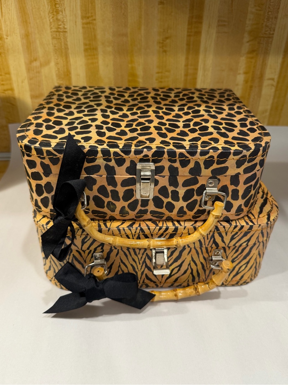Vintage Lady Jayne 2 box  Box/Makeup Case/Storage Box with Bamboo